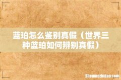 世界三种蓝珀如何辨别真假 蓝珀怎么鉴别真假