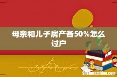 母亲和儿子房产各50%怎么过户