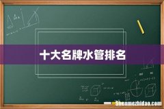 十大名牌水管排名