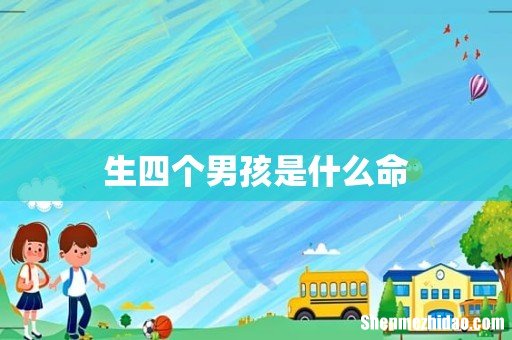 生四个男孩是什么命
