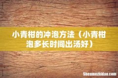 小青柑泡多长时间出汤好 小青柑的冲泡方法