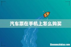 汽车票在手机上怎么购买
