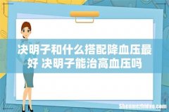 决明子和什么搭配降血压最好 决明子能治高血压吗
