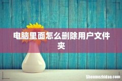 电脑里面怎么删除用户文件夹