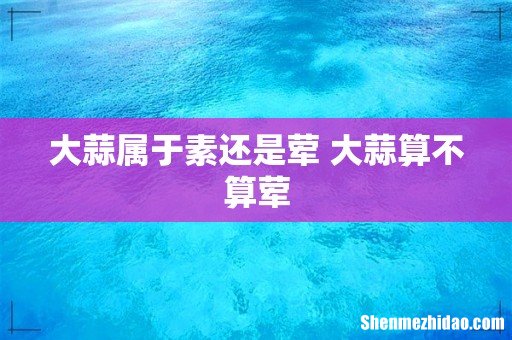 大蒜属于素还是荤 大蒜算不算荤