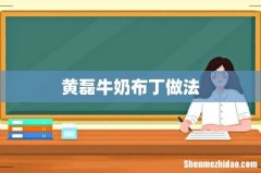 黄磊牛奶布丁做法