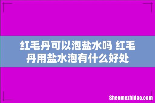 红毛丹可以泡盐水吗 红毛丹用盐水泡有什么好处