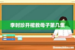 李时珍开棺救母子第几集