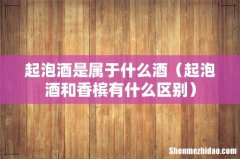 起泡酒和香槟有什么区别 起泡酒是属于什么酒