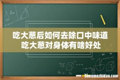 吃大葱后如何去除口中味道 吃大葱对身体有啥好处