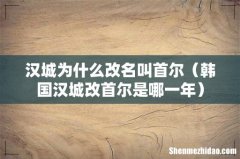 韩国汉城改首尔是哪一年 汉城为什么改名叫首尔