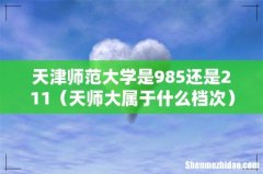 天师大属于什么档次 天津师范大学是985还是211