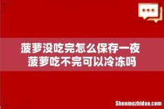 菠萝没吃完怎么保存一夜 菠萝吃不完可以冷冻吗