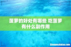 菠萝的好处有哪些 吃菠萝有什么副作用