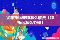 物托运怎么办理 火车托运宠物怎么收费