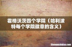 哈利波特每个学院徽章的含义 霍格沃茨四个学院
