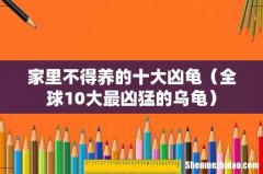 全球10大最凶猛的乌龟 家里不得养的十大凶龟
