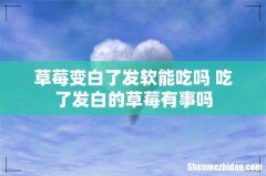 草莓变白了发软能吃吗 吃了发白的草莓有事吗