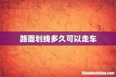 路面划线多久可以走车