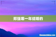 郑强哪一年结婚的