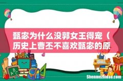 历史上曹丕不喜欢甄宓的原因 甄宓为什么没郭女王得宠