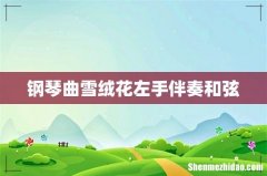 钢琴曲雪绒花左手伴奏和弦