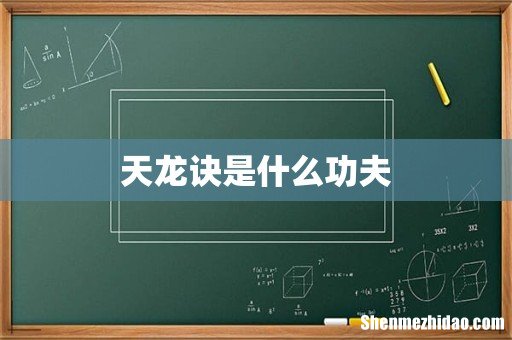 天龙诀是什么功夫