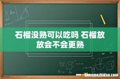 石榴没熟可以吃吗 石榴放放会不会更熟