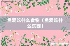鱼爱吃什么东西 鱼爱吃什么食物