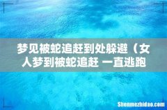 女人梦到被蛇追赶 一直逃跑 梦见被蛇追赶到处躲避