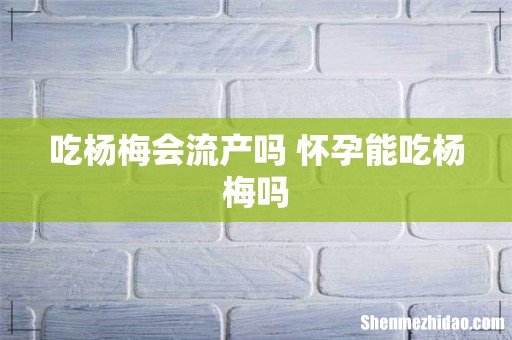 吃杨梅会流产吗 怀孕能吃杨梅吗