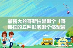 哥斯拉的五种形态哪个体型最大 最强大的哥斯拉是哪个