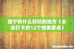 必去打卡的12个绝美景点 西宁有什么好玩的地方