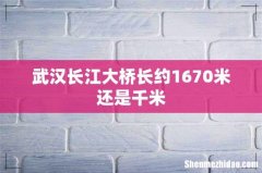 武汉长江大桥长约1670米还是千米