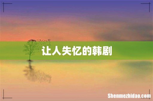 让人失忆的韩剧