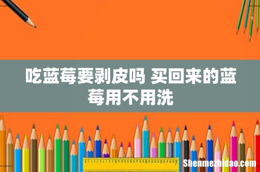 吃蓝莓要剥皮吗 买回来的蓝莓用不用洗