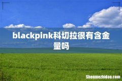 blackpink科切拉很有含金量吗