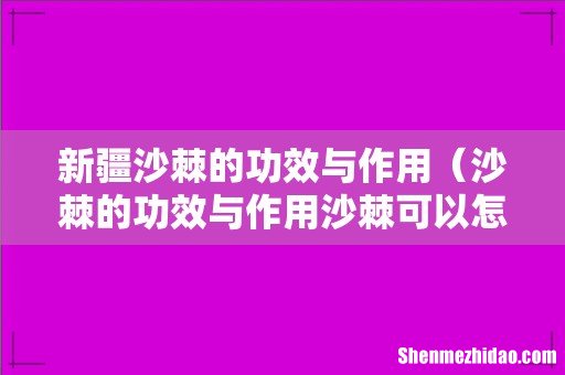 沙棘的功效与作用沙棘可以怎么吃 新疆沙棘的功效与作用