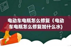 电动车电瓶怎么修复（电动车电瓶怎么修复加什么水)