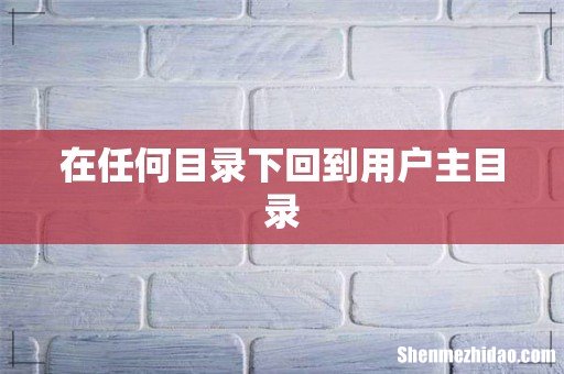 在任何目录下回到用户主目录