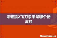 杀破狼2飞刀杀手是哪个扮演的