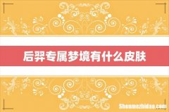 后羿专属梦境有什么皮肤