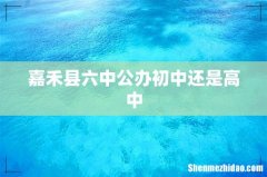 嘉禾县六中公办初中还是高中
