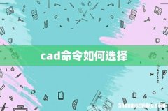 cad命令如何选择