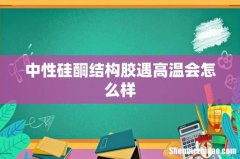 中性硅酮结构胶遇高温会怎么样