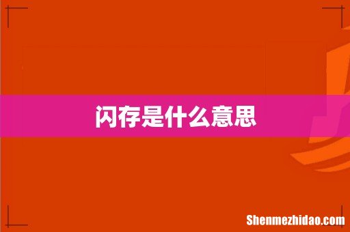 闪存是什么意思