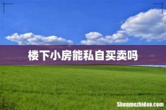 楼下小房能私自买卖吗