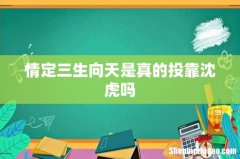 情定三生向天是真的投靠沈虎吗