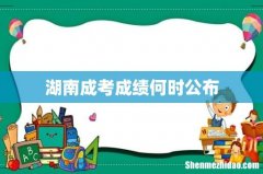 湖南成考成绩何时公布