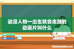 动漫人物一出生就会走路的动画片叫什么